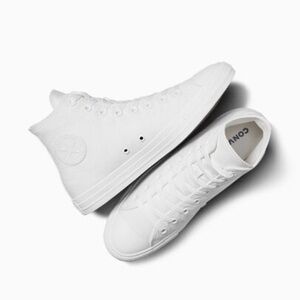 All-White All Star high top converse